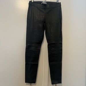 Elizabeth and James sample sale size small stretch real leather leggings